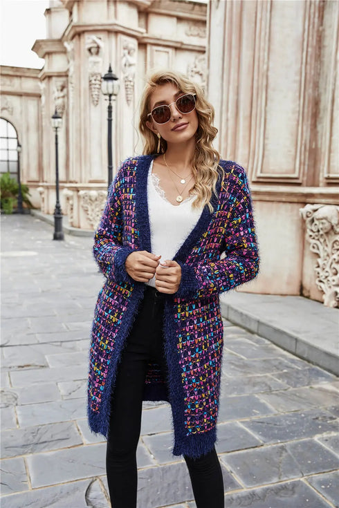 'Whimsy' Plaid Multicolour Cardigan - Celes Fashion